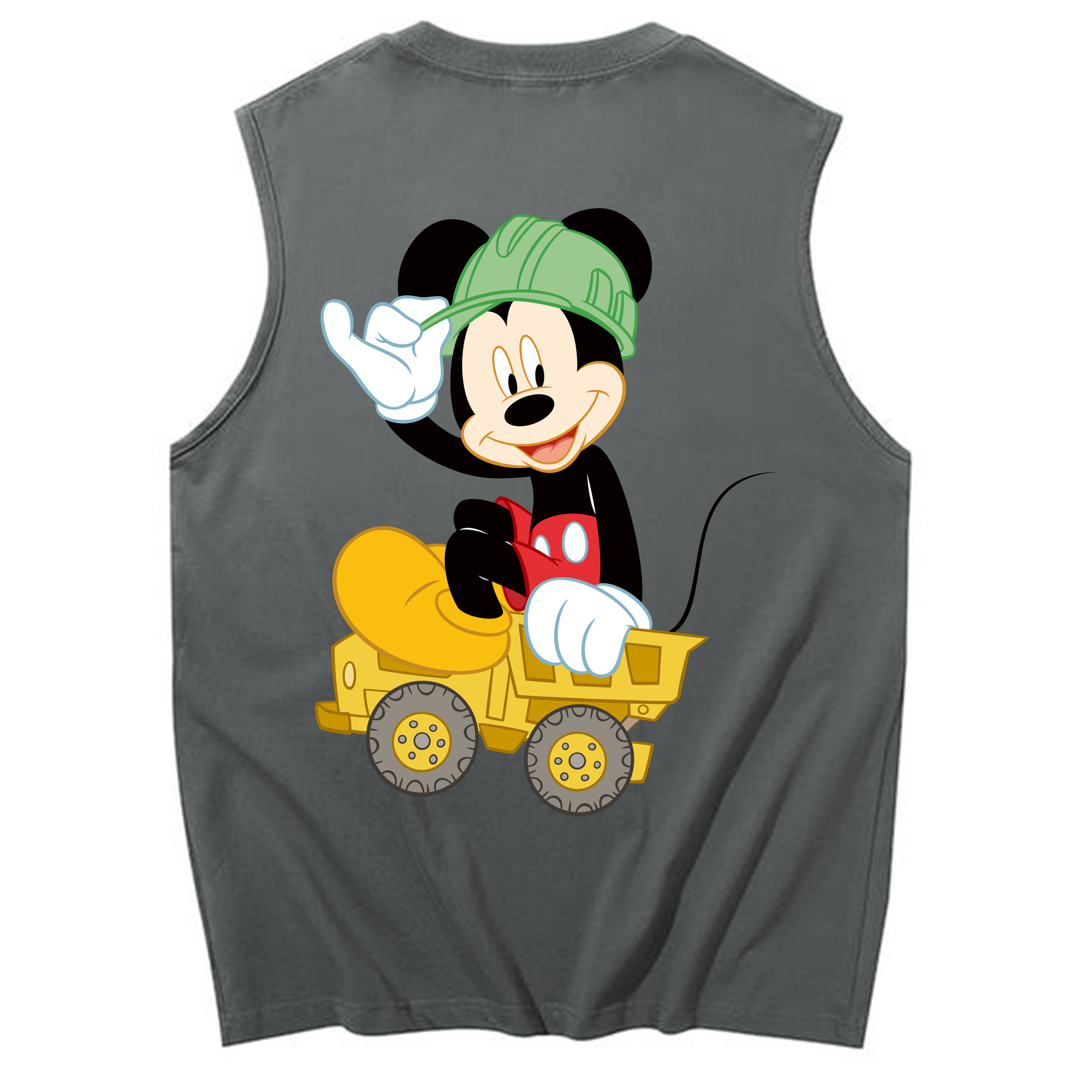 ミッキーマウス Mickey Mouse コットン100％タンクトップ（背面プリント）